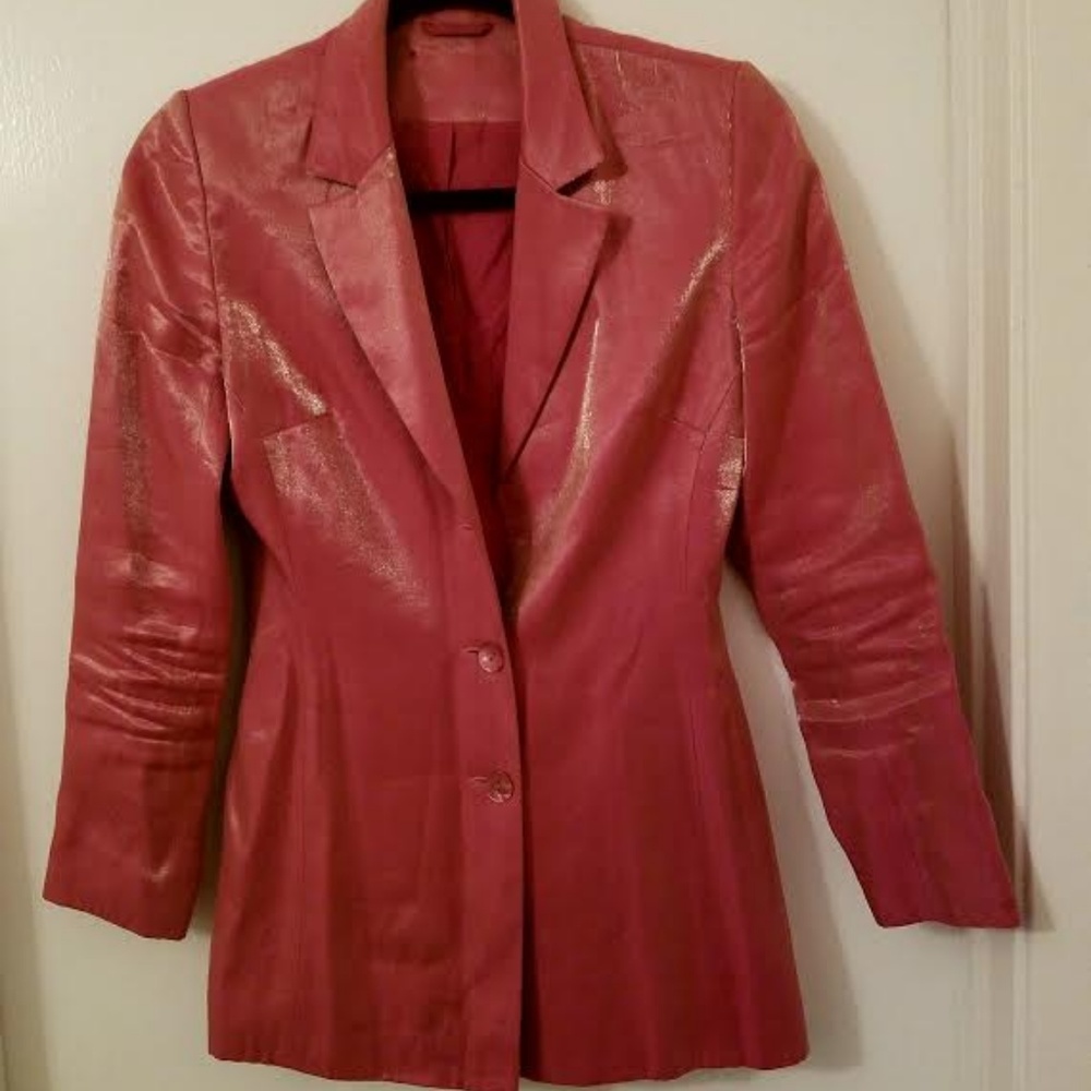 Vintage Hot Pink Shimmer Blazer Women's S/M